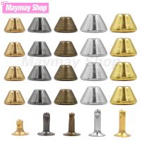 Bucket Shape Rivet Spikes For DIY Punk Rock Clothes Shoes Bags Pet Collar Decor Leathercraft Accessories 100sets 8mm-12mm