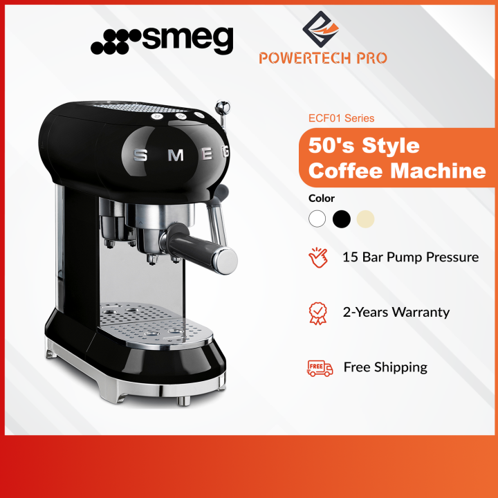 Smeg 50's Style Espresso Coffee Machine with 15 Bar Antislip Standy By