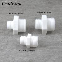 ✲❀ 1/2 1 Male Thread PVC Pipe Nipple Reducing Connector Aquarium Fish Tank Joint Fittings Hydroponic Planting Frame Joint Parts