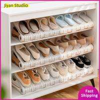 JIYAN2866 2pcs สีทึบทึบ ชั้นวางรองเท้า การประหยัดพื้นที่ สองชั้น ที่เก็บรองเท้า ที่มีคุณภาพสูง ทนทานต่อการใช้งาน สนับสนุนรองเท้า บ้านในบ้าน