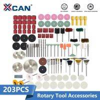 XCAN 203pcs Abrasive Tool Set included HSS Saw BladeMetal Cutting DiscDrill BitDrill ChuckWire Brush for Dremel Rotary Tools
