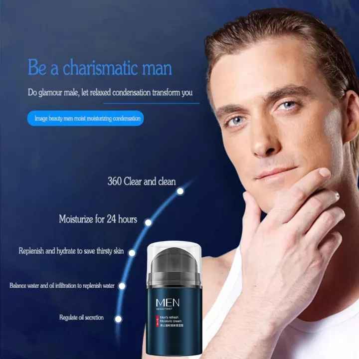 Men's Oil Control Face Cream Hydration Moisturizing Care Smoothing
