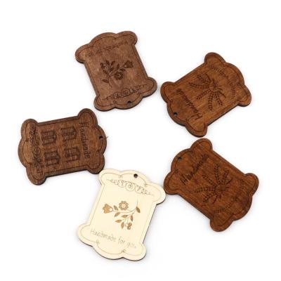 10 Pcs/lot Brown Wooden Thread Holder Floss Craft Bobbin Cross Stitch Storage Holder Sewing Thread Board Card Thread Organizer Needlework