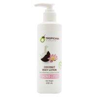 โคโคนัท บอดี้ โลชั่น เซคริด โลตัส Tropicana COCONUT BODY LOTION REGUVENATING &amp; REVITALIZING SACRED LOTUS 240ml.(ทรอปิคานา)