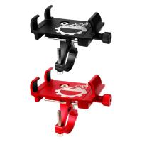 Aluminum Alloy Bicycle Phone Holder Stand Bike Motorcycle Handlebar Mount with Three-jaw Locking Stable Mobile Phone Holder