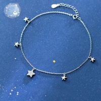 925 Sterling Silver Stars Anklets Jewelry For Women Foot Bracelet Decoration Chain Summer Beach Accessories Hypoallergenic Gift