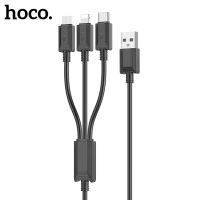 Hoco สายไฟ3 In 1ชนิด C USB ไมโครสายสำหรับ iPhone 13 12 11 Pro Max สายชาร์จโทรศัพท์2A แบบพกพาสำหรับ Xiaomi Samsung Huawei