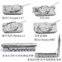 โมเดล MMZ เสือดาว ZAZ-99A ปริศนาโลหะ3มิติตัวต่อโมเดลของเล่นสำหรับเด็ก Merkava 4 M1A2 Abrams ถัง DIY 3D ด้วยเลเซอร์ตัดเลเซอร์