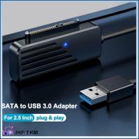 JXFTKM ทองแดงทองแดง ฮาร์ดไดรฟ์ภายนอก HDD SSD สีดำสีดำ อะแดปเตอร์ USB เป็น SATA ตัวแปลง SATA ของใหม่ สำหรับ2.5นิ้ว สายอะแดปเตอร์