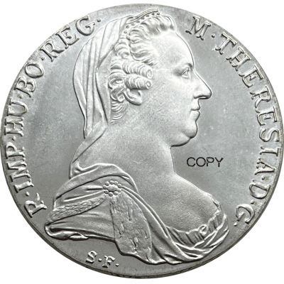 ออสเตรีย Habsburg 1780 SF 1 Thaler Maria Theresia เงินสำเนาเหรียญที่ระลึก Ww2 Moneda สะสมเหรียญ-kdddd