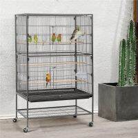 TEX52inch Bird Parrot Cage for Parrot Parakeet Finches Black bird cages  bird cage cover  bird nest  bird cage decoration