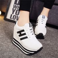 2021 High Flat Platform 9cm Height Increasing Casual Shoes Woman Spring New Hidden Wedge Sneakers Female Vulcanize Shoes