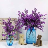 【DT】 hot  Gypsophila 5 Branch Stars Flower Simulation Fake Flowers Artificial Flowers Bride Bouquet Rustic Real Touch 1 Pcs Baby Breath PU