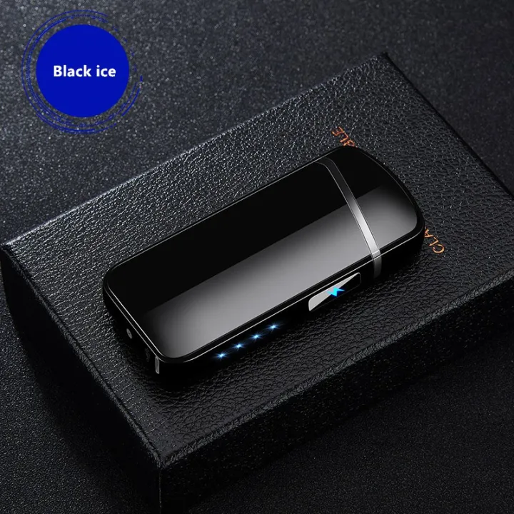 Rechargeable Dual Arc Lighter Zippo Style Windproof Plasma Arc