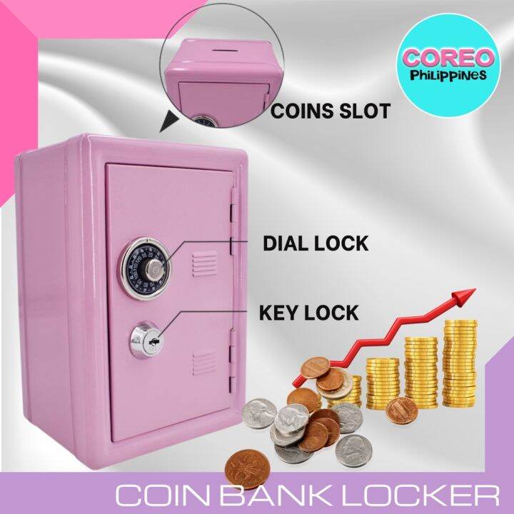flash sales CoreoPh Coin Bank Locker Safe Vault with Key Lock Coin