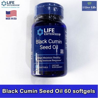 น้ำมันเมล็ดยี่หร่าดำ Black Cumin Seed Oil 60 softgels - Life Extension