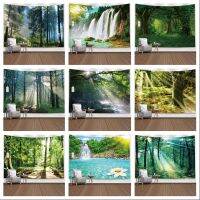 【cw】 Landscape tapestry beautiful natural forest print large wall cloth bedspread beach towel 230x180cm 【hot】