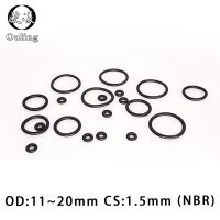 【hot】❀❃ↂ 50PCS/lot Rubber NBR O-Rings CS1.5mm OD11/11.5/12/12.5/13/13.5/14/14.5/15/16/17/18/19/20mm O Gasket