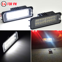 2ชิ้น LED ไฟป้ายทะเบียนหมายเลขทะเบียนโคมไฟสำหรับ VW Amarok Eos Golf6Golf7 Gol กอล์ฟ5ใหม่ด้วง Cabrio โปโลดาร์บี้ P Assat