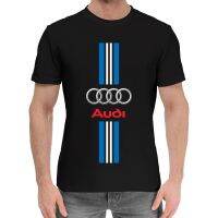 Audi logo T-shirt fashion short-sleeved classic 100% cotton casual T-shirt couple short-sleeved