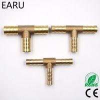 1Pc 6-12mm BRASS T Hose Joiner Piece 3 WAY Fuel Water Air Gas Oil Pipe TEE CONNECTOR Pneumatic Plug Socket Adapter Valves