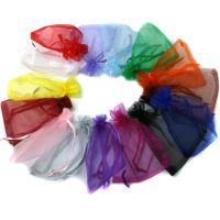 10PCS 10X15ซม.Organza ที่วางเครื่องประดับกระเป๋าลูกปัดกระเป๋าสำหรับ DIY ของขวัญคริสต์มาสตกแต่ง