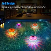 Led Lights Projection Light Nightlights 8 Modes Ip67 Waterproof Colorful Luminous Pond Pool Landscape Decorative Lamp Room Decor Night Lights