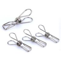8 Pcs Metal Multipurpose Windproof Clothespin Stainless Steel Durable Pegs Hanging Clips for Clothes Towels Socks School Clips