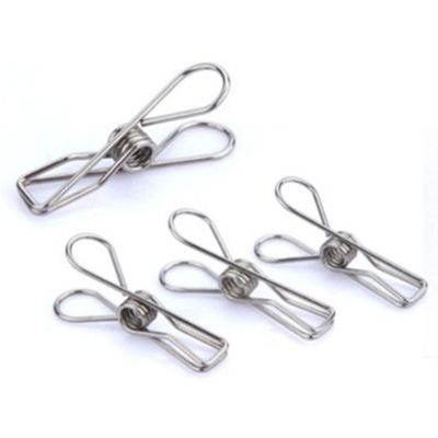 8 Pcs Metal Multipurpose Windproof Clothespin Stainless Steel Durable Pegs Hanging Clips for Clothes Towels Socks School Clips