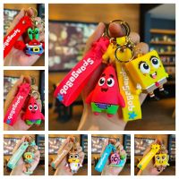 MAXPRIMO ปลาดาวแพททริกพวงกุญแจ SpongeBob Choker ซิลิโคนหนวดปลาหมึกเพื่อนรักกัปตัน