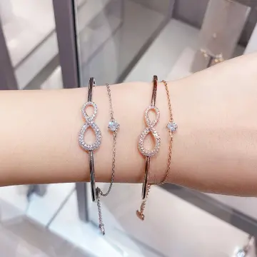 Swarovski Infinity bracelet, Women's Fashion, Jewelry & Organisers,  Bracelets on Carousell