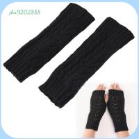 JHA9202888 ครึ่งนิ้วสั้น ถุงมือสำหรับข้อมือ ถักแบบกลวง แขนเปิดนิ้ว ถุงมืออุ่นอุ่น แฟชั่นสำหรับผู้หญิง อีลาสติก แขนเสื้อปลอม เด็กหญิงเด็กชาย