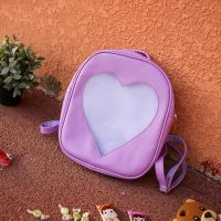 2021 Summer Candy Transparent Love Heart Shape Backpacks Harajuku School Backpack Shoulder Bags For Teenager Girls Book Bag