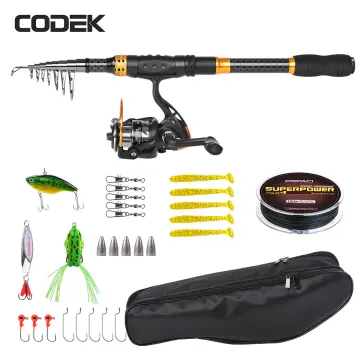 CODEK Kids Fishing Pole Set with Full Starter Kits 2 Set Portable