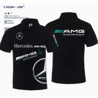 F1 Mercedes-AMG Team Fleet Custom Racing Suit Hamilton Outdoor Driving POLO Shirt Short Sleeve