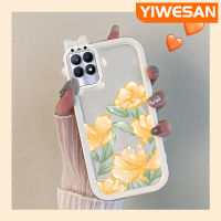 YIWESAN เคสสำหรับ Realme 8i Realme Narzo 50ลายการ์ตูนเคสมือถือโปร่งใสกันกระแทกนิ่มดอกทิวลิปสร้างสรรค์สัตว์ประหลาดน้อยน่ารักเลนส์กล้องถ่ายรูปปลอกซิลิโคนใสป้องกัน