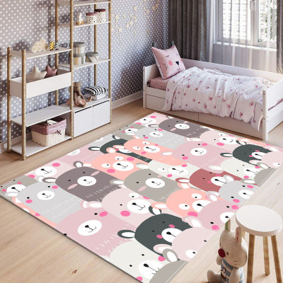 Cartoon Animal Print Carpet Cute Bear Koala Children Room Rug Multicolor Flannel Sponge Floor Mat For Boys Girls Bedroom Kawaii