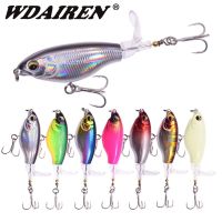 1PCS Topwater Fishing Lure 7.5cm 6.5g Whopper Popper Wobbler Artificial Hard Bait Bass Plopper Soft Rotating Tail Fishing Tackle