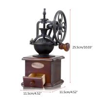 Special Offers Hand Shake Coffee Bean Grinders Vintage Big Wheel Manual Coffee Machine Cast Iron