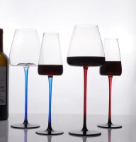 Red wine glass set light luxury high-end home crystal black bow tie Burgundy goblet wine glass
