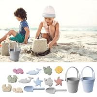 8Pcs Summer Beach Toys for Kids Soft Silicone Sandbox Set Beach Game Toy for Send Children Beach Play Sand Water Play Tools greater