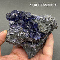 100 Natural Blue Purple Fluorite Cluster ตัวอย่างแร่อัญมณีระดับหินและคริสตัล