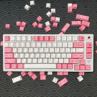 Keycaps Keycaps Keycap Sakura Keycaps PBT Dye-Sub Cherry Profile Keycap ที่กำหนดเองเข้ากันได้กับ Cherry Gateron MX SWITCH