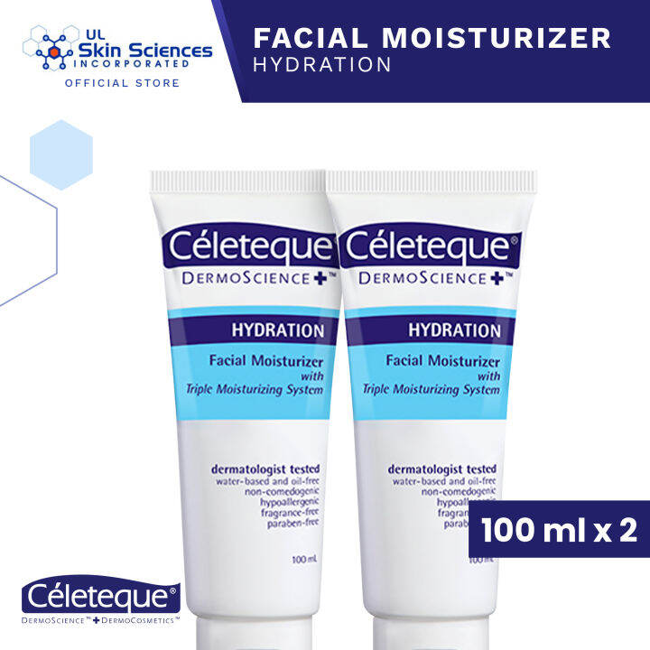 Céleteque® DermoScience™ Hydration Facial Moisturizer 100mL x2 Lazada PH