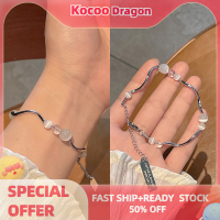 Kocoo สร้อยข้อมือลูกปัดโอปอลที่สร้างสรรค์สำหรับผู้หญิงสร้อยข้อมือแบบต่อสายโซ่แบบไม่สม่ำเสมอเครื่องประดับดีไซน์ย้อนยุคแบบเรียบง่ายเกาหลี