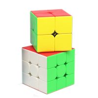 Moyu 2pcs/set Cubing Speed MofangJiaoshi 2x2 3x3 Meilong Magic Cubes Set Pack Cubo Magico Educational Puzzles Toys Kids Gift Brain Teasers