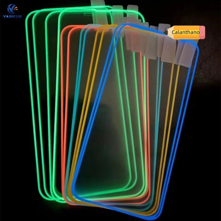 ready-stock-luminous-ป้องกัน-glass-applicable-to-oppo-a11-a91-a92-a9-a5-2020-a93-4g-a94-4g-a15-a15s-a1k-a3-a31-2020-a53-a54-a55ฟิล์มกันรอยกันกระแทก-full-หน้าจอเรืองแสง3d-ขอบแข็งซิลิโคน-drop-7สีฟิล์มเร