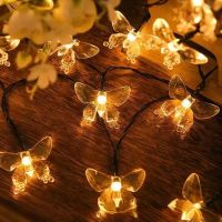 Led Solar Lamp Solar Garden Light Xmas Outdoor Decoration Lights Garden Butterfly Decorative Light Outdoor Garland Lights