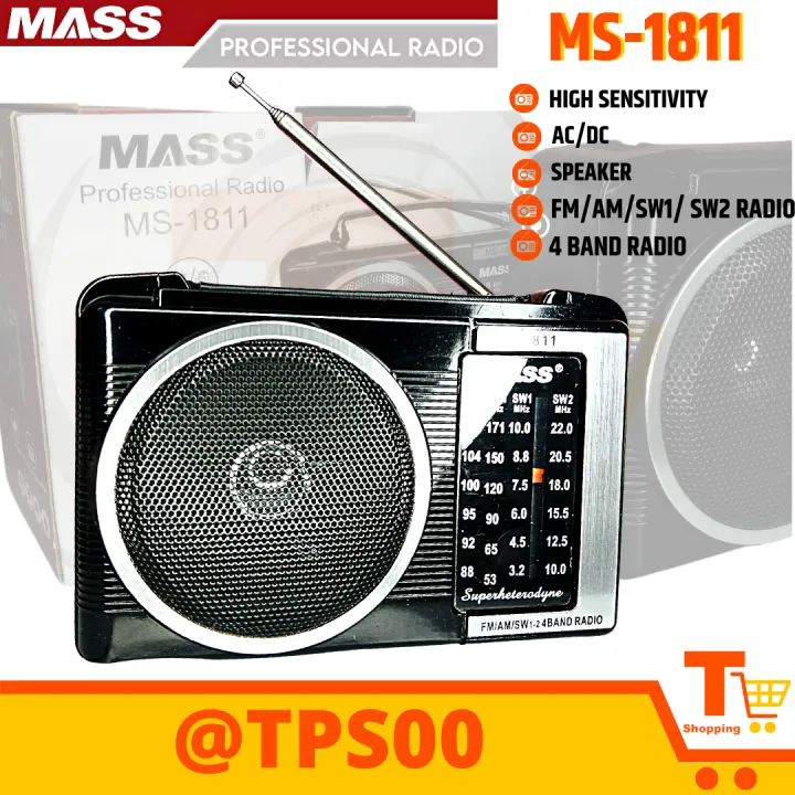 Mass MS-1811 Professional radio With FM/SW1/SW2 RADIO And USB/SD MUSIC ...