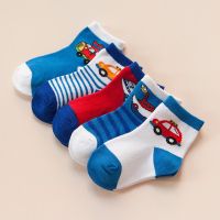 5 Pairs/lot 2020 New Spring Autumn Boys Socks Fashion Cartoon Car Pattern Cotton Kids Socks 1-12 Years Socks For Boy